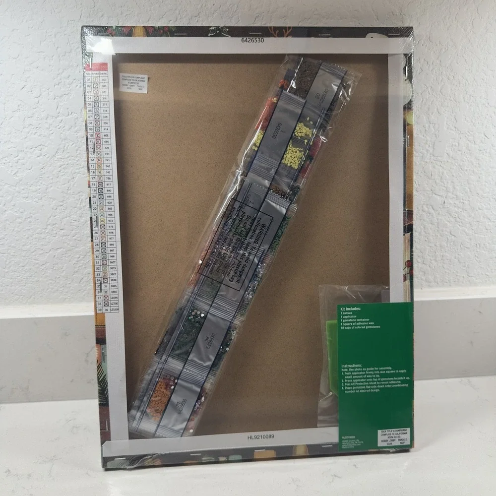 Hobby Lobby 2026 Christmas Bookshelf Diamond Painting Art Craft Kit VIRAL New